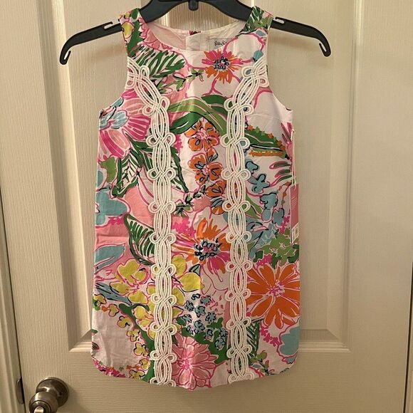 Lilly Pulitzer for Target Nosie Posey Floral Shift Dress Girls Size S 6-6X NWT - Picture 1 of 13